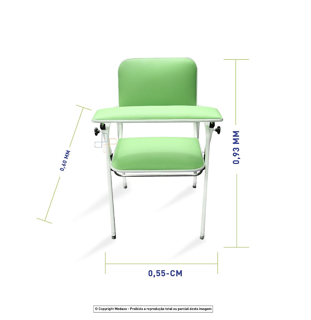 Cadeira Para Coleta De Sangue - Verde - Medaxo