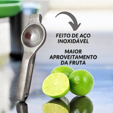 Espremedor de laranja e limão Manual Luxo Aço Inox