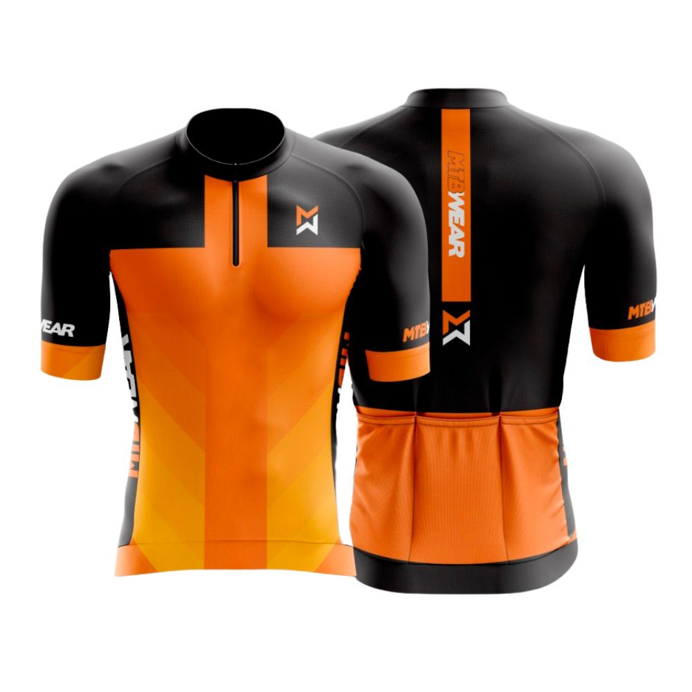 Camisa de Ciclismo MTB - LARANJA E PRETA - Mtb Wear