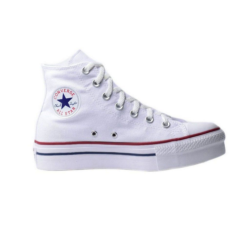 Cano Alto All Star Ct As Core Ox Branco Branco Plataforma Tenis