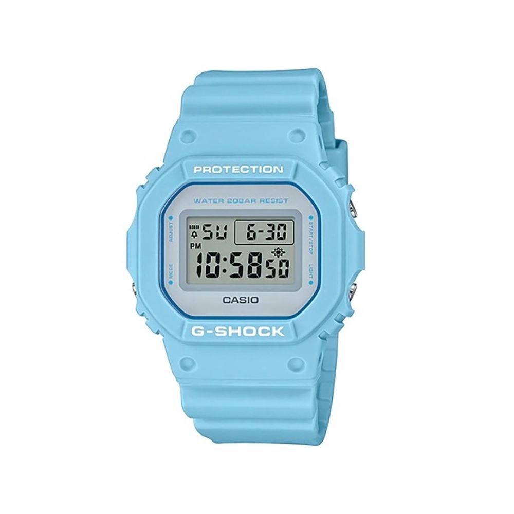 Surfer's - Relógio Casio Unisex G-Shock Soft Colors Azul DW-5600SC