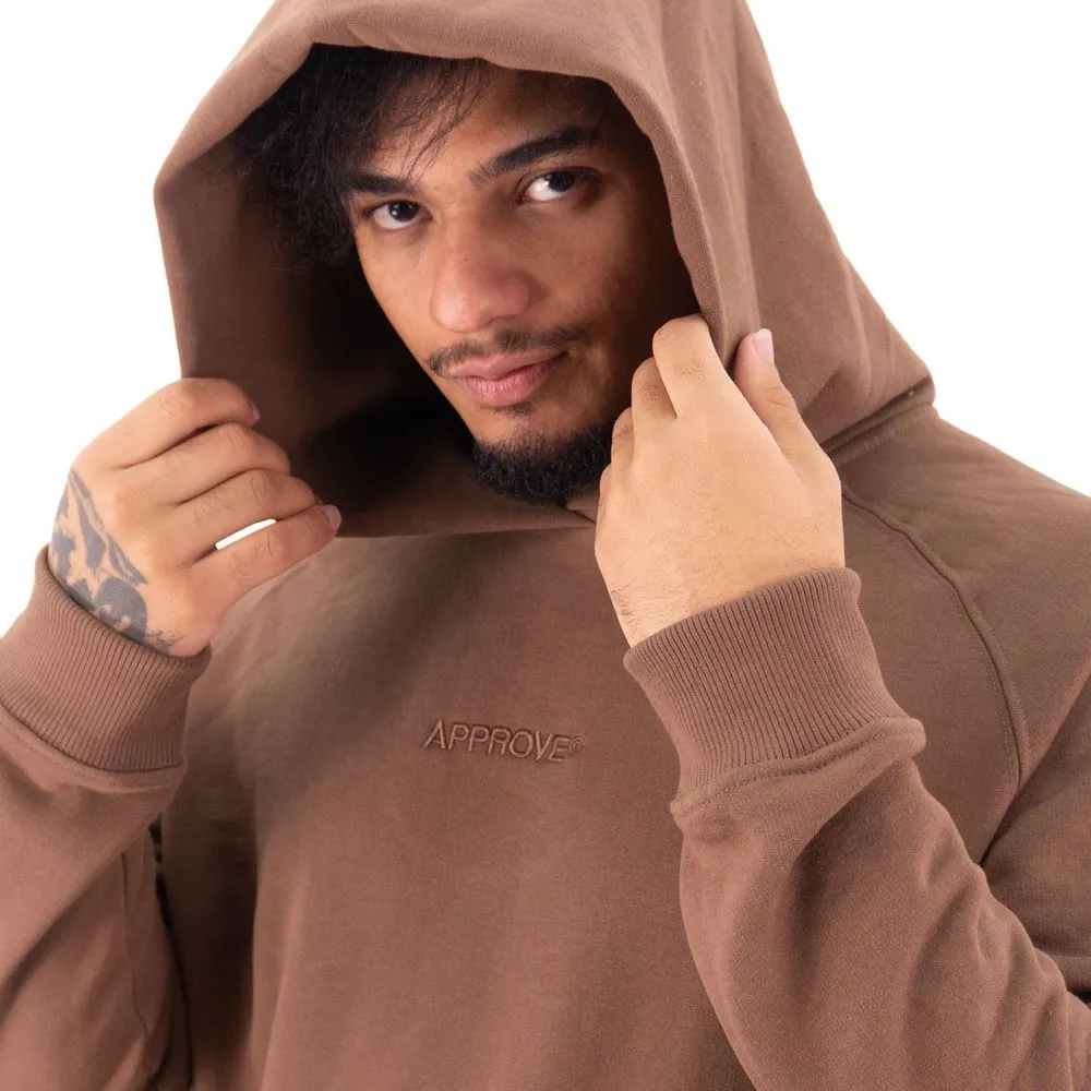 Moletom Approve Oversized Fech Monochromatic - Marrom - Surfers