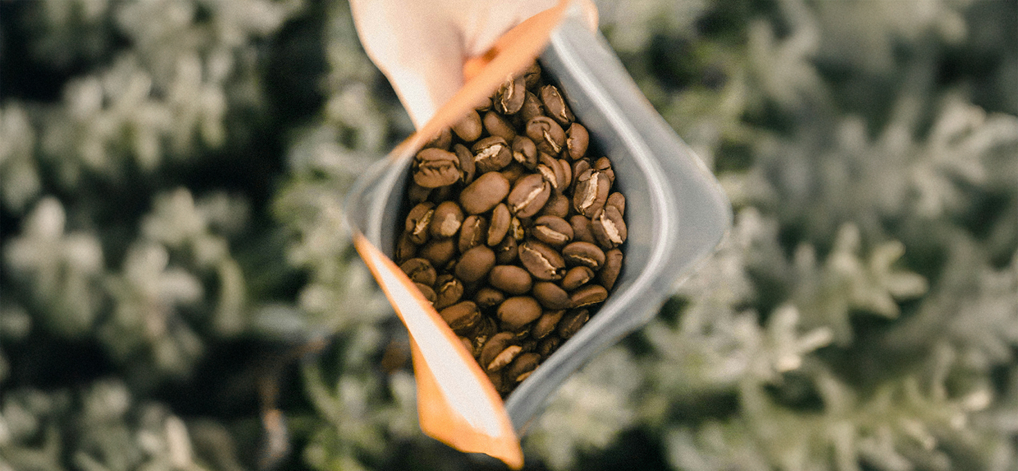 Embalagem de Café Aberta