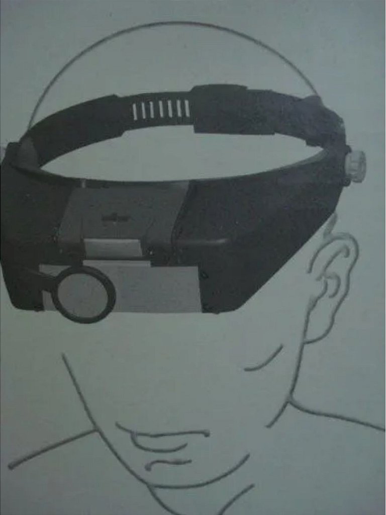 Lupa Cabeça Óculos Joalheiro 3 Lentes C Led Profissional - Coletor Digital  - Coletores de Impressão Digital