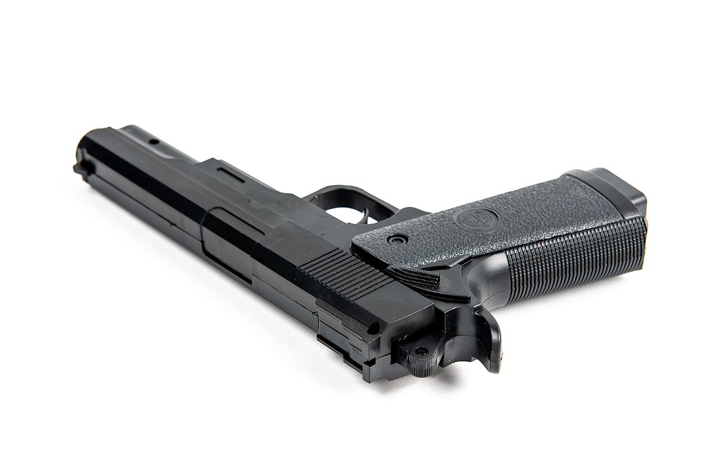 Pistola Airsoft Colt 1911 Spring - Plástico - Toy - Calibre 6,0mm
