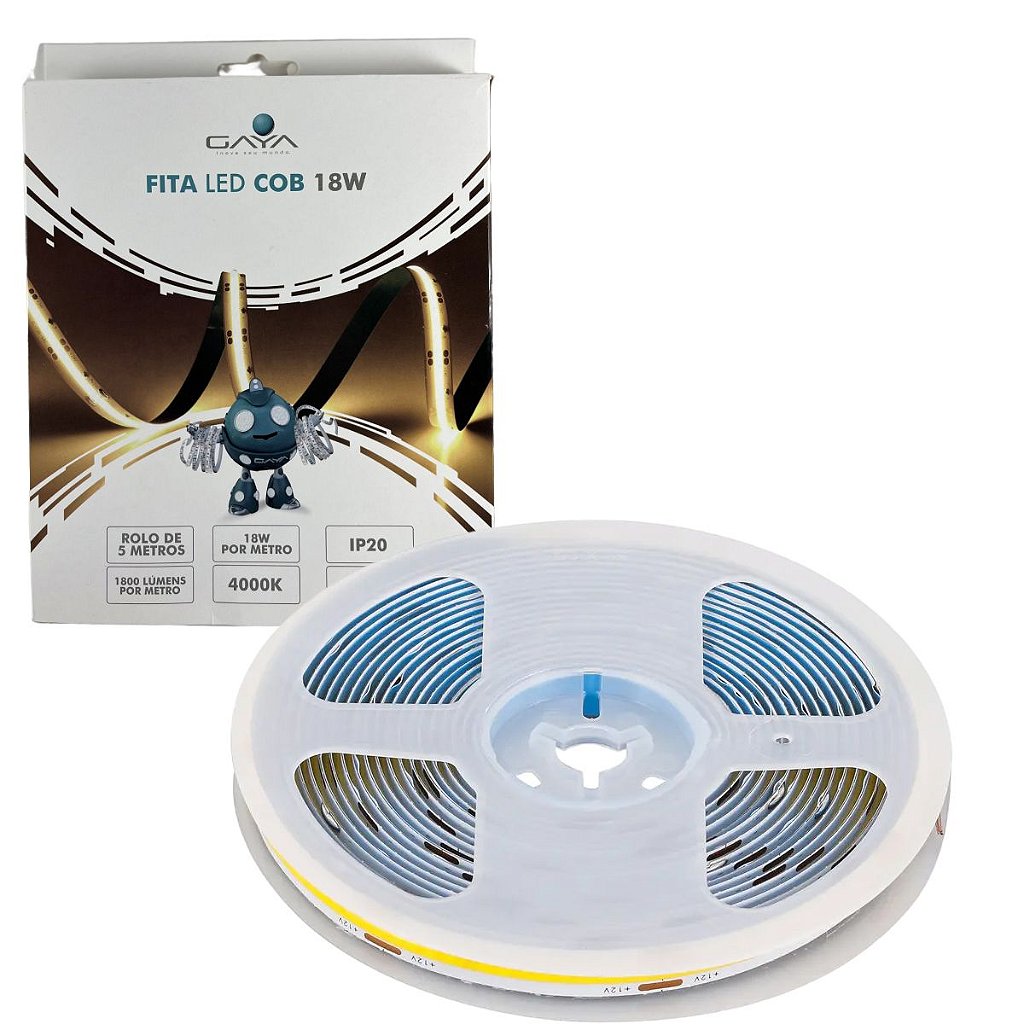 Aplicação Fita LED COB Gaya em sanca de gesso - iluminação homogênea