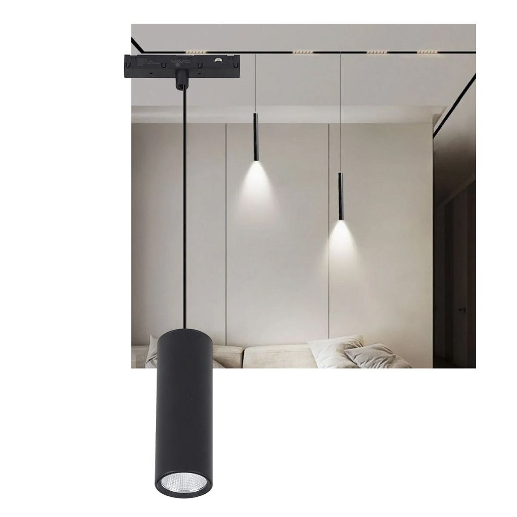 Pendente MAG 6W 2700K Gaya - iluminação para trilho magnético 48V