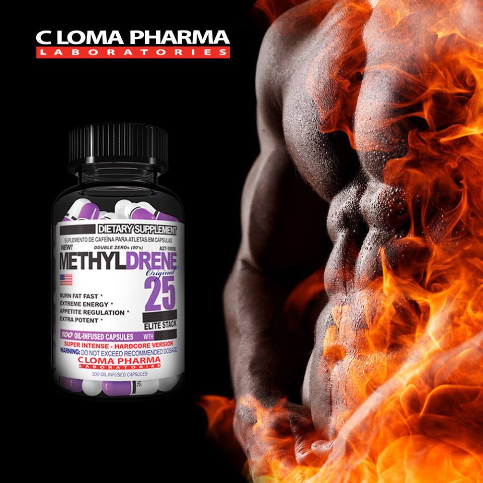 Methyldrene Elite Stack (100 caps) Cloma Pharma BodySaver Suplementos