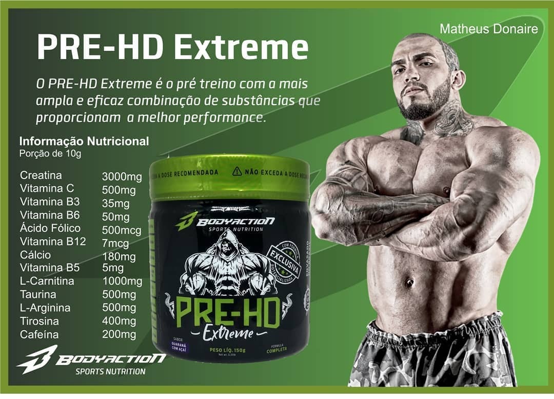 Pre HD Extreme (150g) - Pré treino - Body Action |BodySaver Suplementos