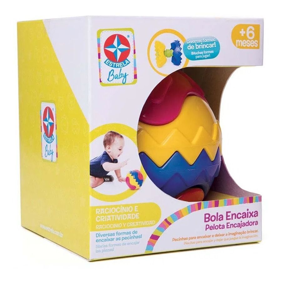Bola Encaixa Da Estrela Brinquedo Para Bebê Original T-Gift Store