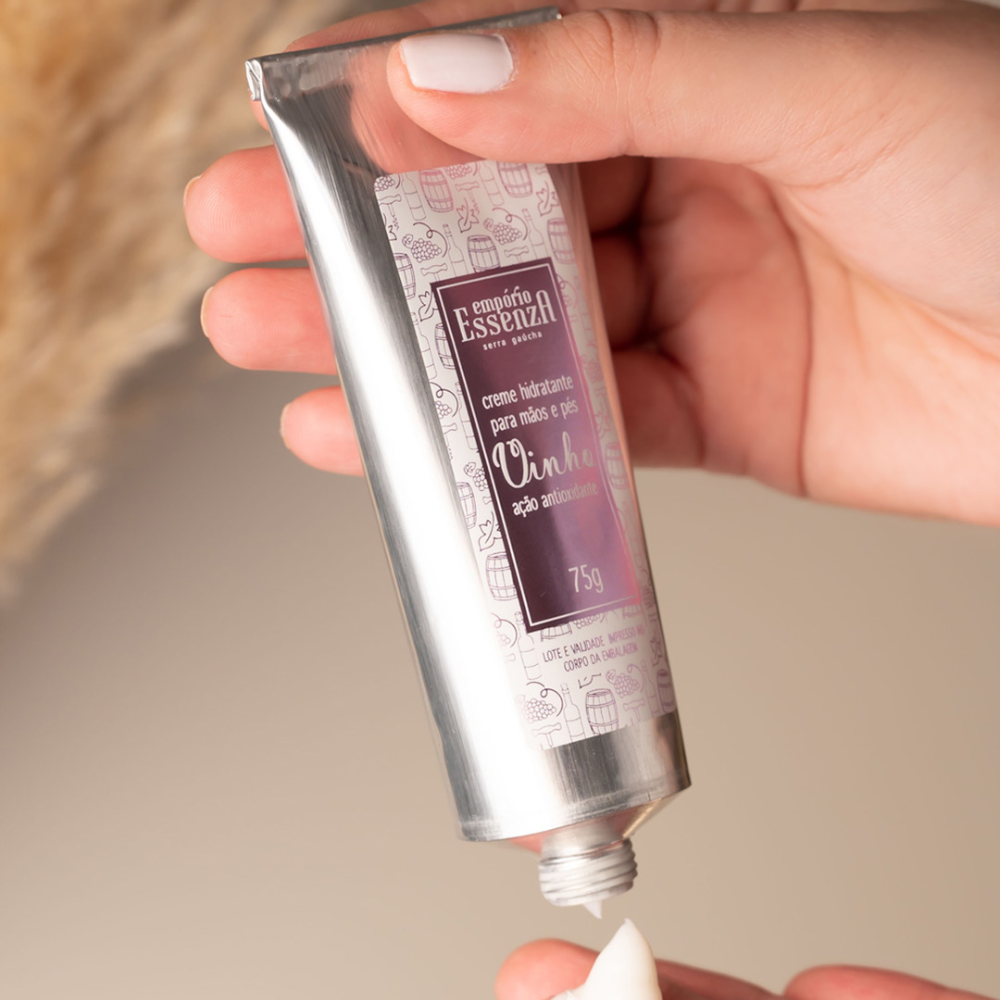 Creme Hidratante para mãos e pés Vinho 75g - Empório Essenza