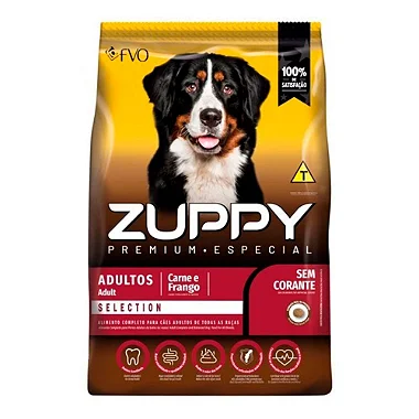 Ração Zuppy Premium p/ Cães Adultos - Carne e Frango - FVO