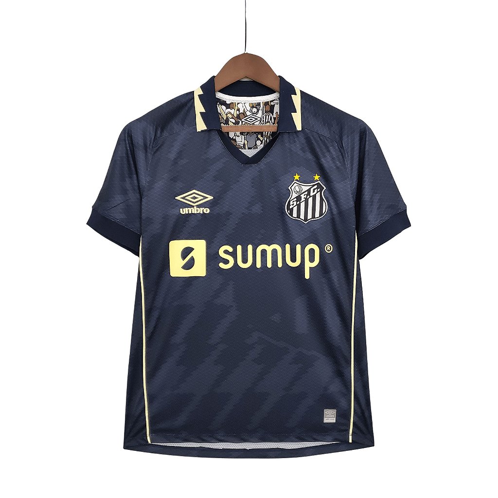 camiseta santos preta masculina