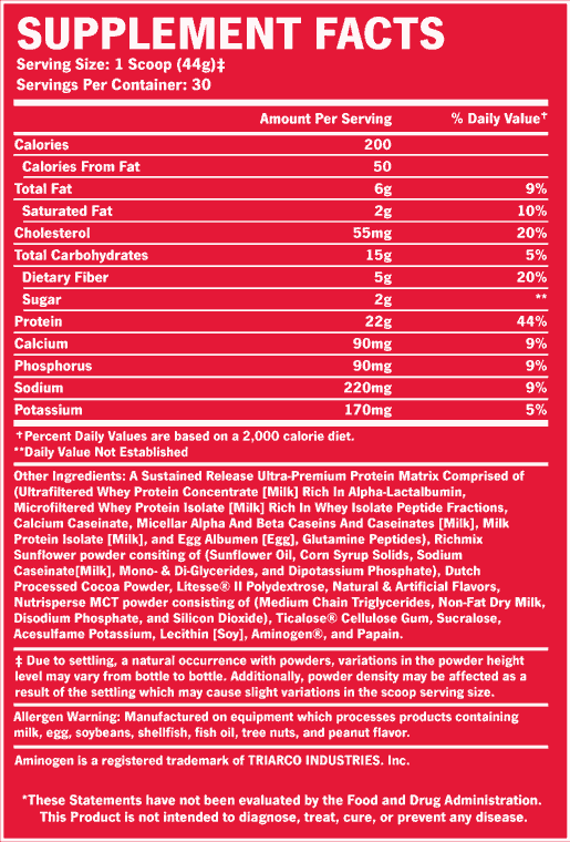 TopWay Suplementos - Whey Protein Syntha-6 - 1080g - BSN - Tabela Nutricional