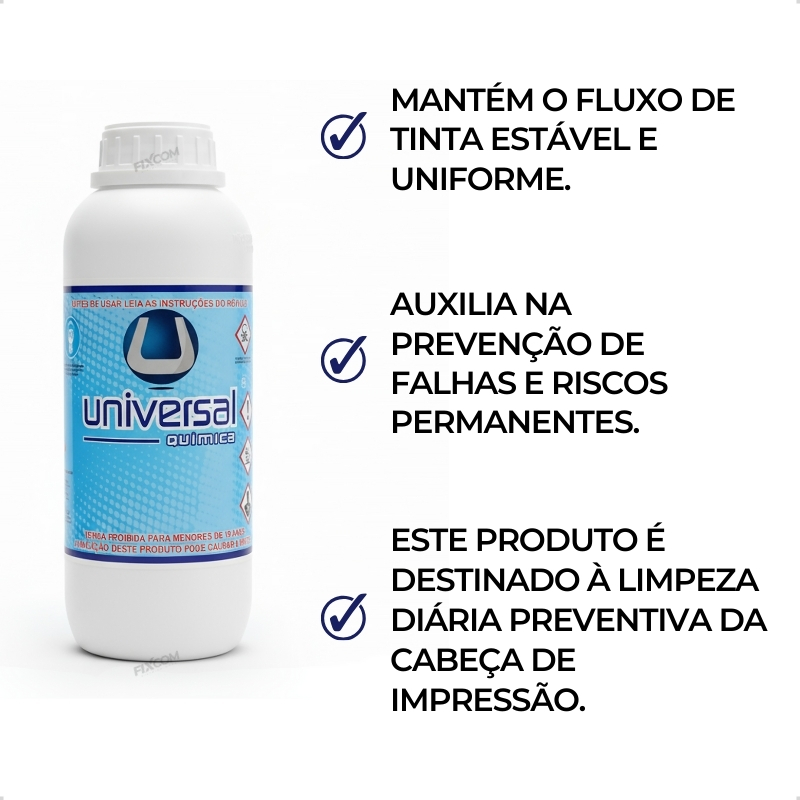 Solvente Flush para Limpeza de Cabeça de Impressão Plotter 1L