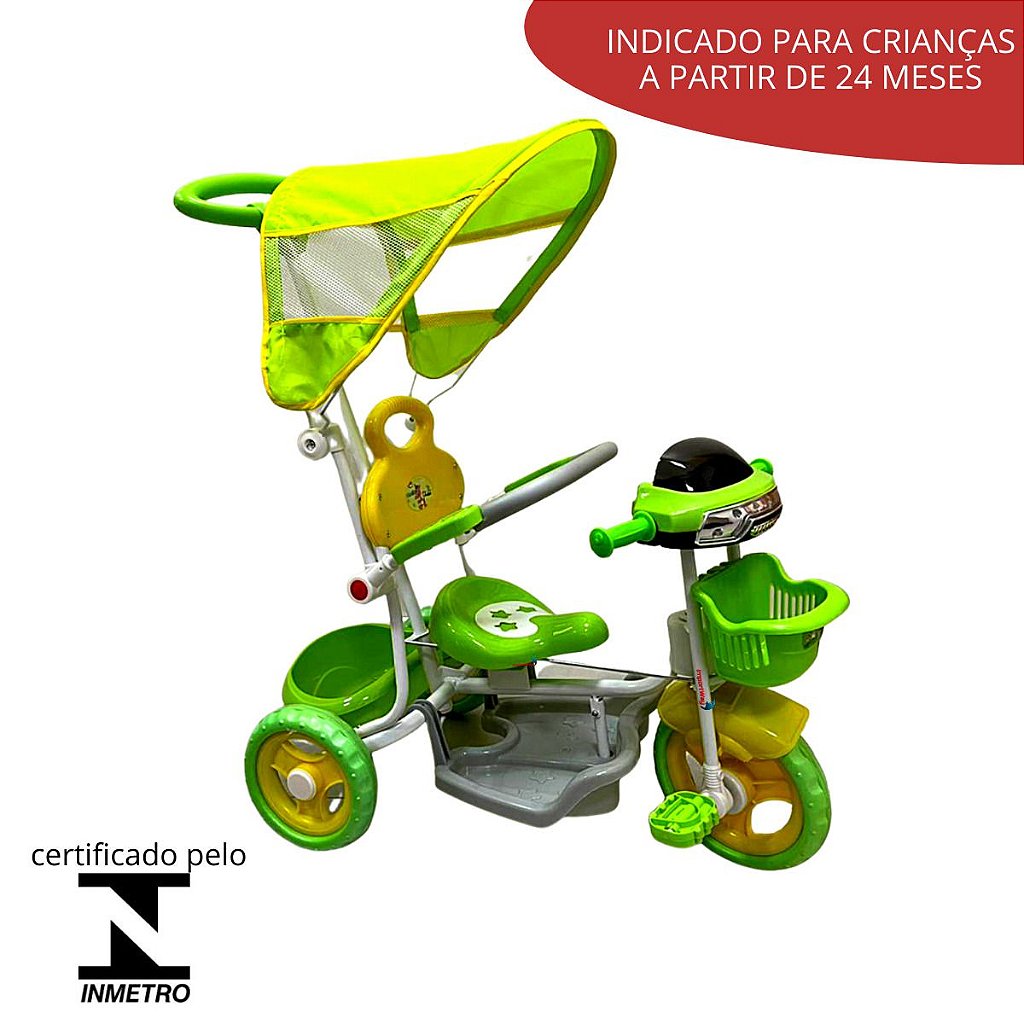 Triciclo Infantil Velotrol Haste 2 Em 1 Importway