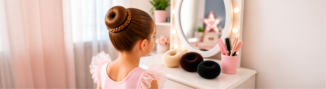 Como Fazer um Coque Bailarina Perfeito com Rosquinha Donut Infantil