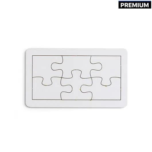 QUEBRA CABEÇA MDF 6 PEÇAS - 9,5X12CM - PERSONALIZADO - Sloop Brindes