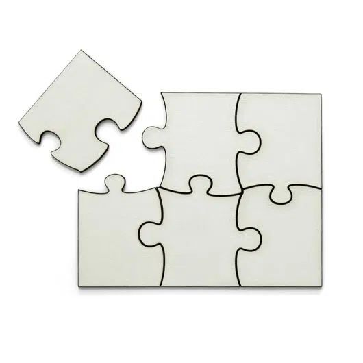 QUEBRA CABEÇA MDF 6 PEÇAS - 9,5X12CM - PERSONALIZADO - Sloop Brindes