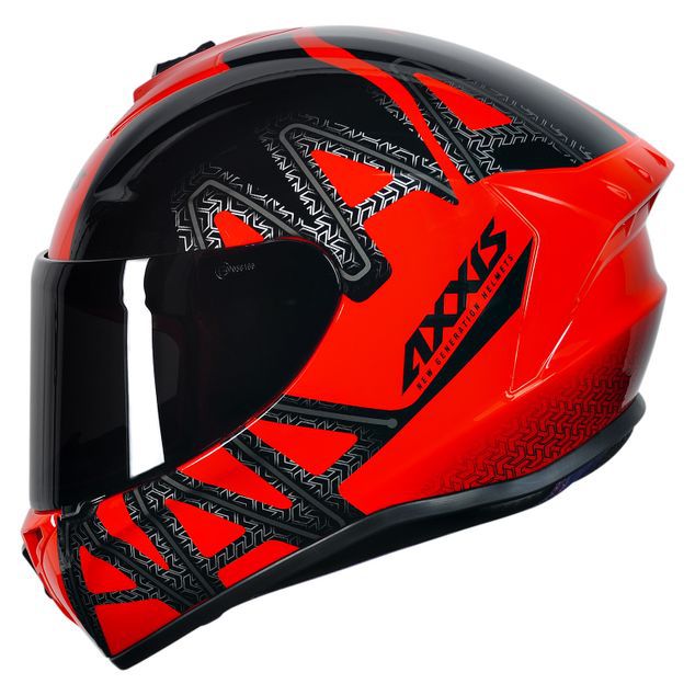 Capacete Axxis Draken Dekers Vermelho e Preto - KASUGA MOTO PECAS
