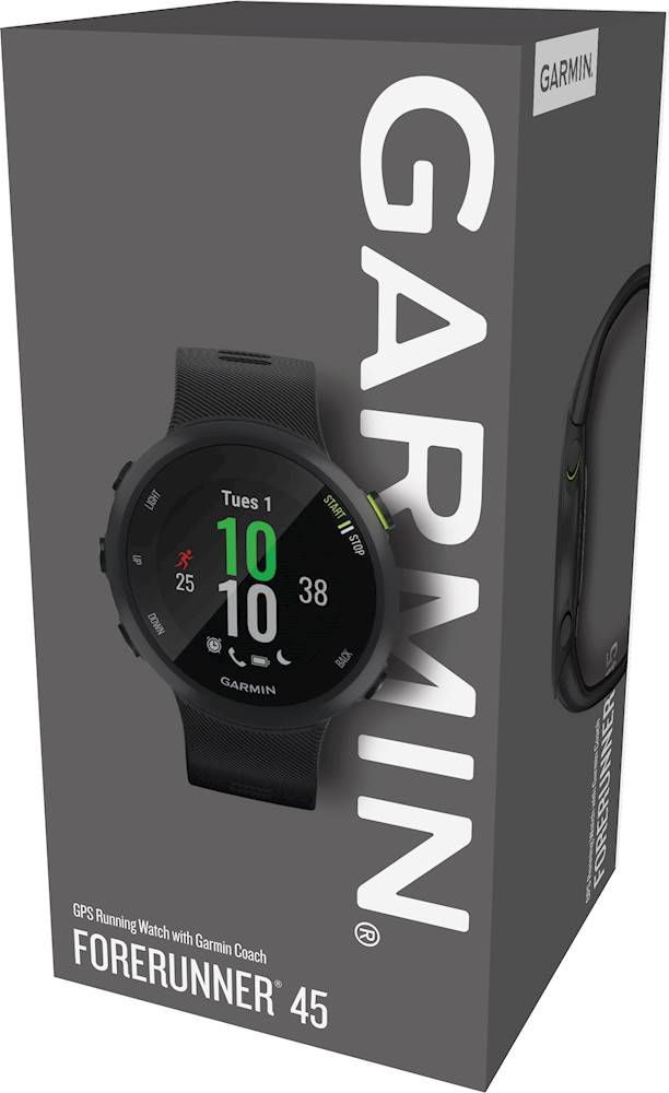 monitor cardíaco de pulso com gps garmin forerunner 45 preto