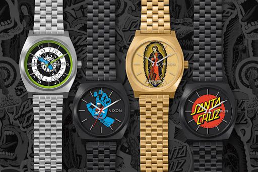 NIXON santacruz jasonjesse 時計 Relógio Nixon X Santa Cruz Skateboard Time Teller Preto Jason