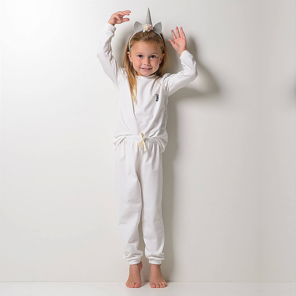 Pijama Térmico Unissex Happy Nap Segunda Pele Off White - Happy Nap -  Pijamas Infantil
