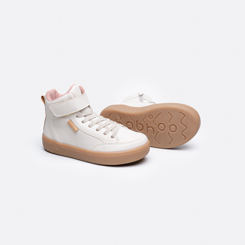 Bota infantil com velcro e cadarço elástico - Babhoo