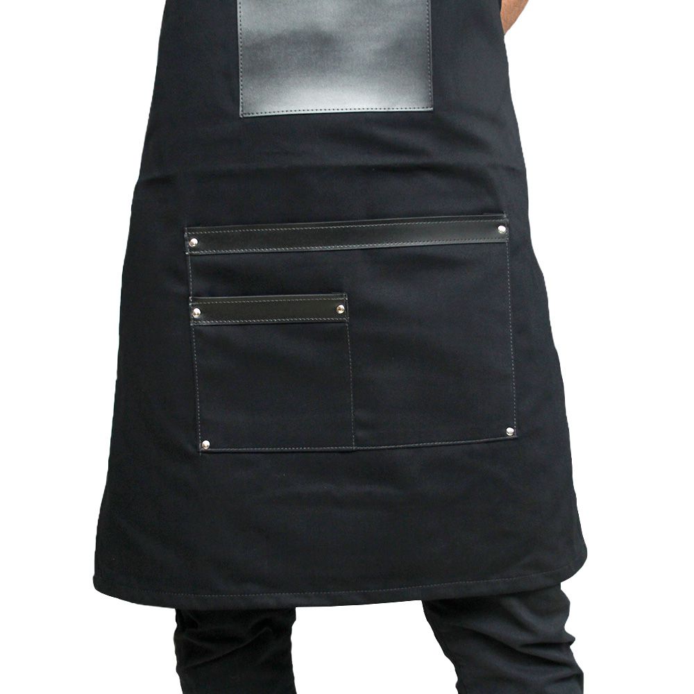 Avental de Cintura Masculino Sumaia Pietro Para Profissionais da Cozinha -  Preto - Confecções Sumaia