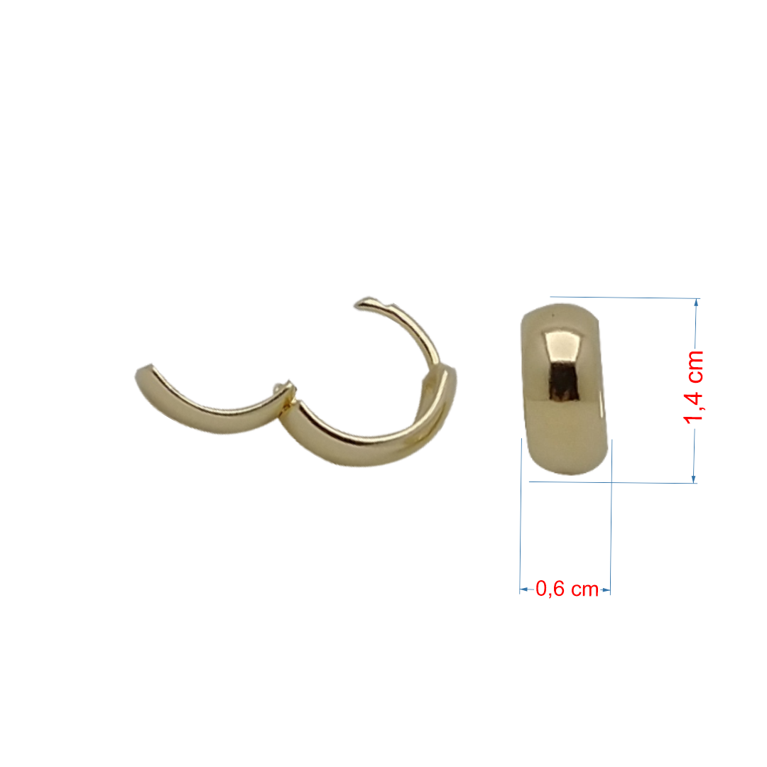 Brincos folheado a ouro18k argola grossa