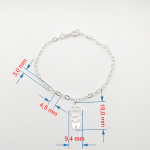 Pulseira de prata menino