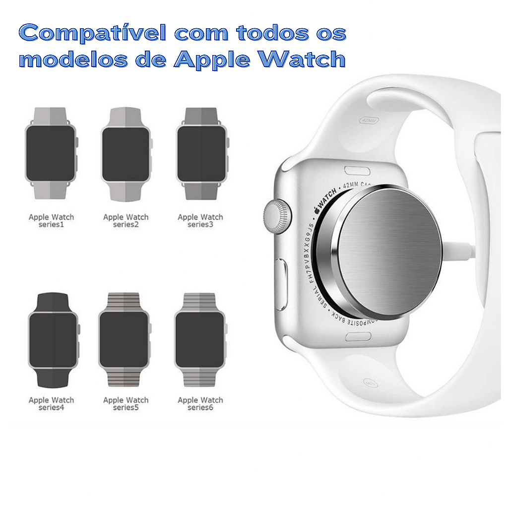 Cabo Carregador P/ Relogio Apple Watch - Series 1 2 3 4 5 6 - LX