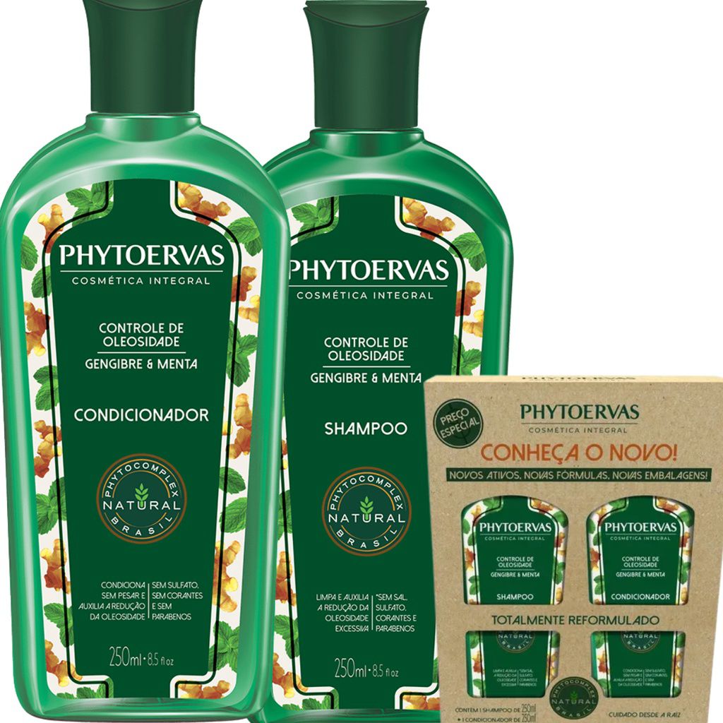 Kit Shampoo + Condicionador Phytoervas Controle de Oleosidade