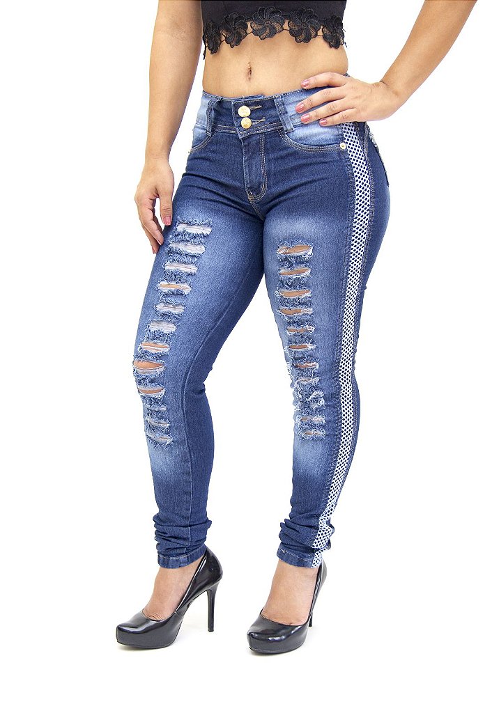 calca jeans feminina rasgadinha