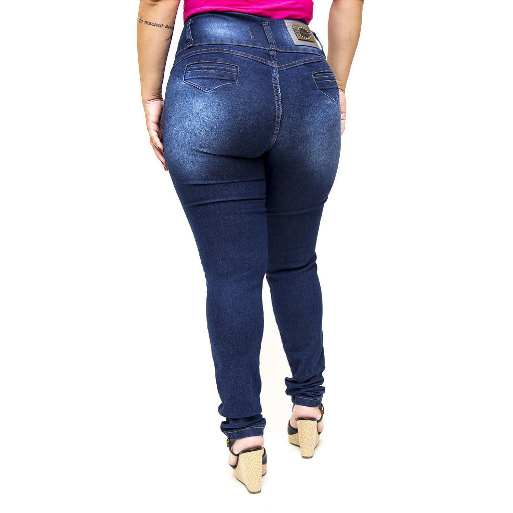 calça jeans cos alto plus size