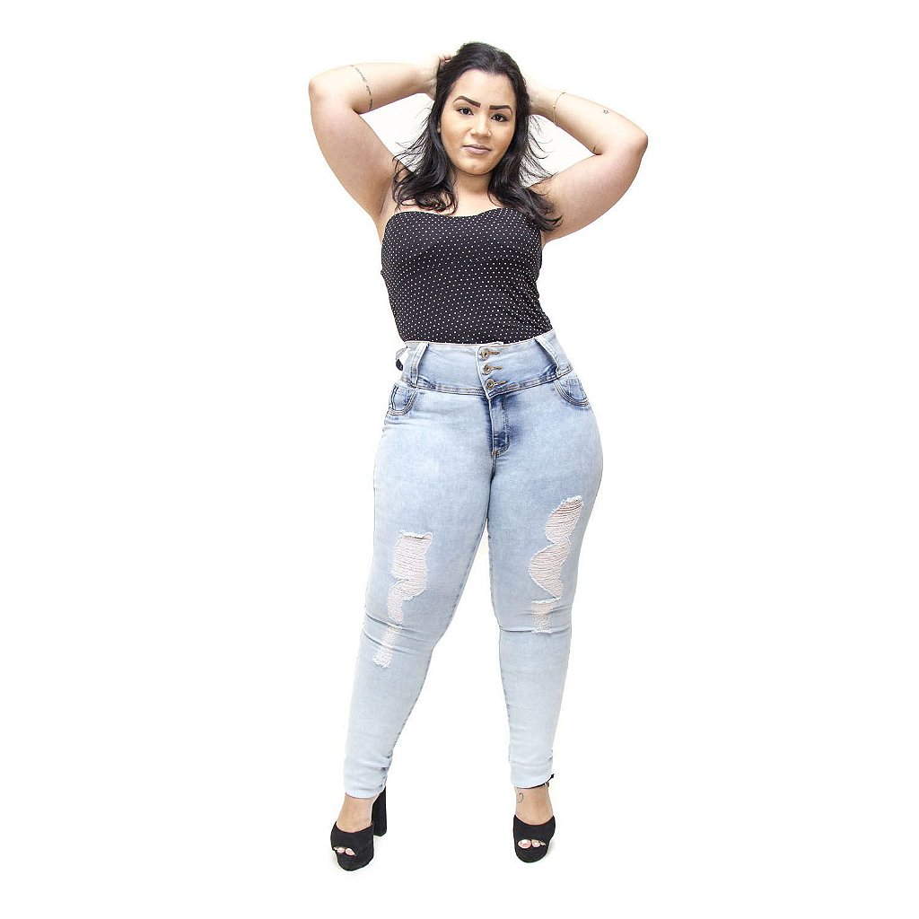 calça rasgada plus size