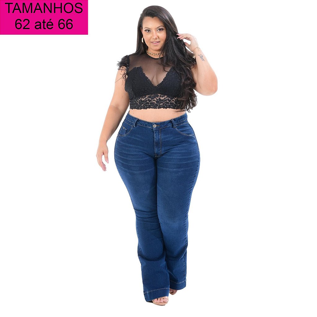 calça jeans tamanho plus size