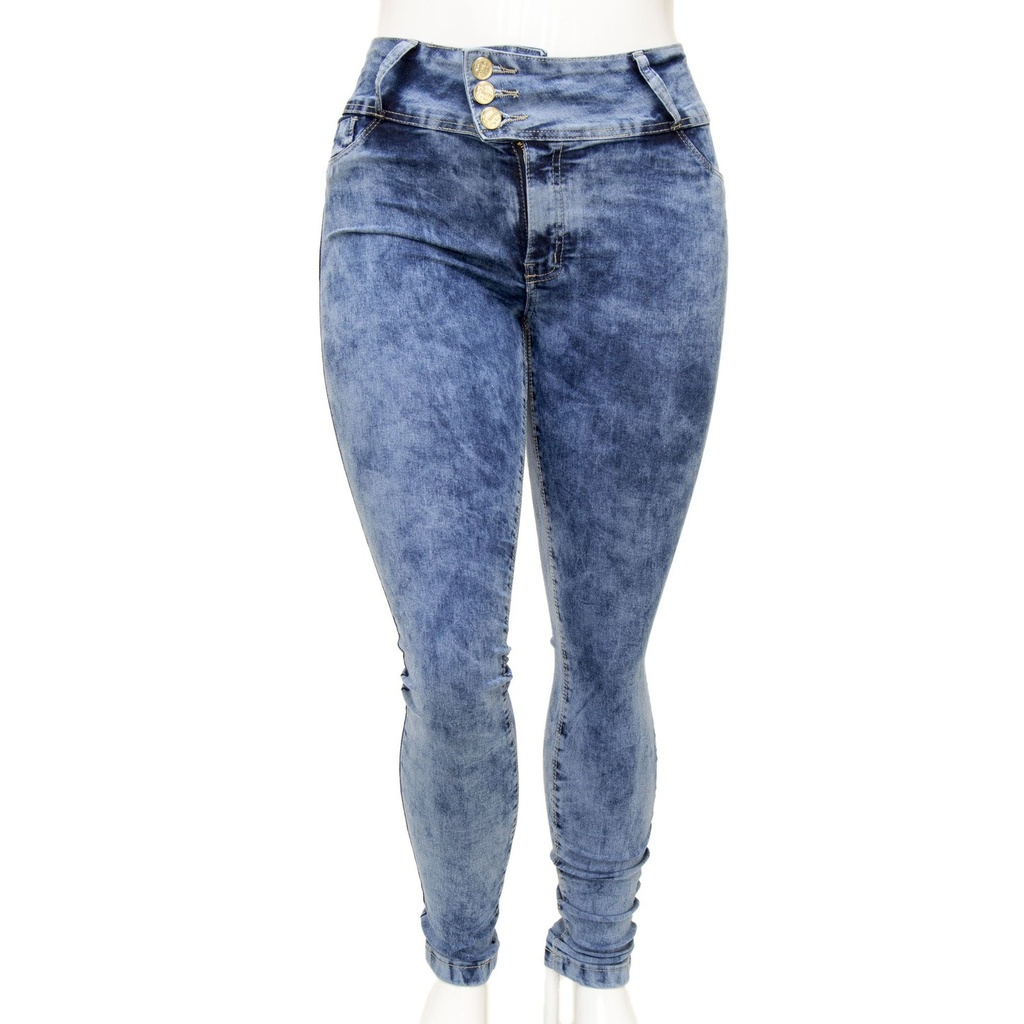 calça jeans manchada feminina