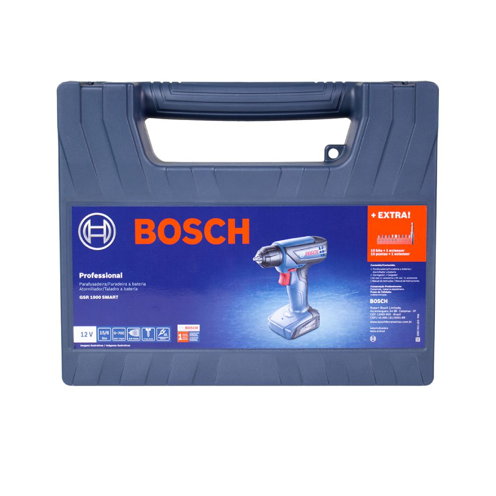 Furadeira Parafusadeira sem fio 12v GSR 1000 Smart Professional BOSCH Abrasivos Solda e Corte EPI Ferramentas e AQUI