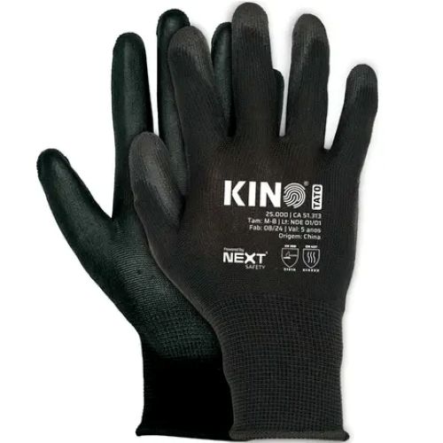 KIT C/12 LUVAS POLIESTER BANHO PU KINO TATO CA.51313 - NEXT SAFETY