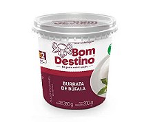 Queijo Burrata imersa no soro Bom Destino