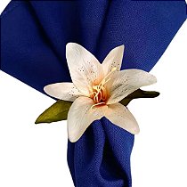 4 Porta Guardanapo Lirio De Pascoa Anel Mesa Posta Souplast