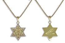 Estrela de Davi - Feminina - banhada a ouro