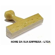 Carimbo em madeira padrão assinatura