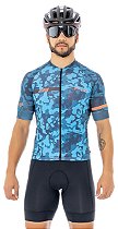 Camisa de Ciclismo Masculina SLIM Strong Life - Camuflada Tons de Azul - Casal no Pedal