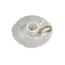 Castiçal Palmatória com Pegador em Folha de Ouro