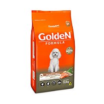 Ração Golden Fórmula Mini Bits para Cães Adultos de Porte Pequeno Sabor Salmão e Arroz