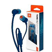 FONE DE OUVIDO INTRA AURICULAR TUNE 110 AZUL CONECTOR 3,5MM P3 - JBL