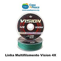 LINHA MULTIFILAMENTO VISION 4X - 0,32 MM - DARK GREEN - 100 M - ALBATROZ