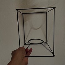 SUPORTE CUBO DE FERRO PRETO PEQUENO